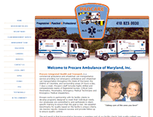 Tablet Screenshot of procareambulance.com